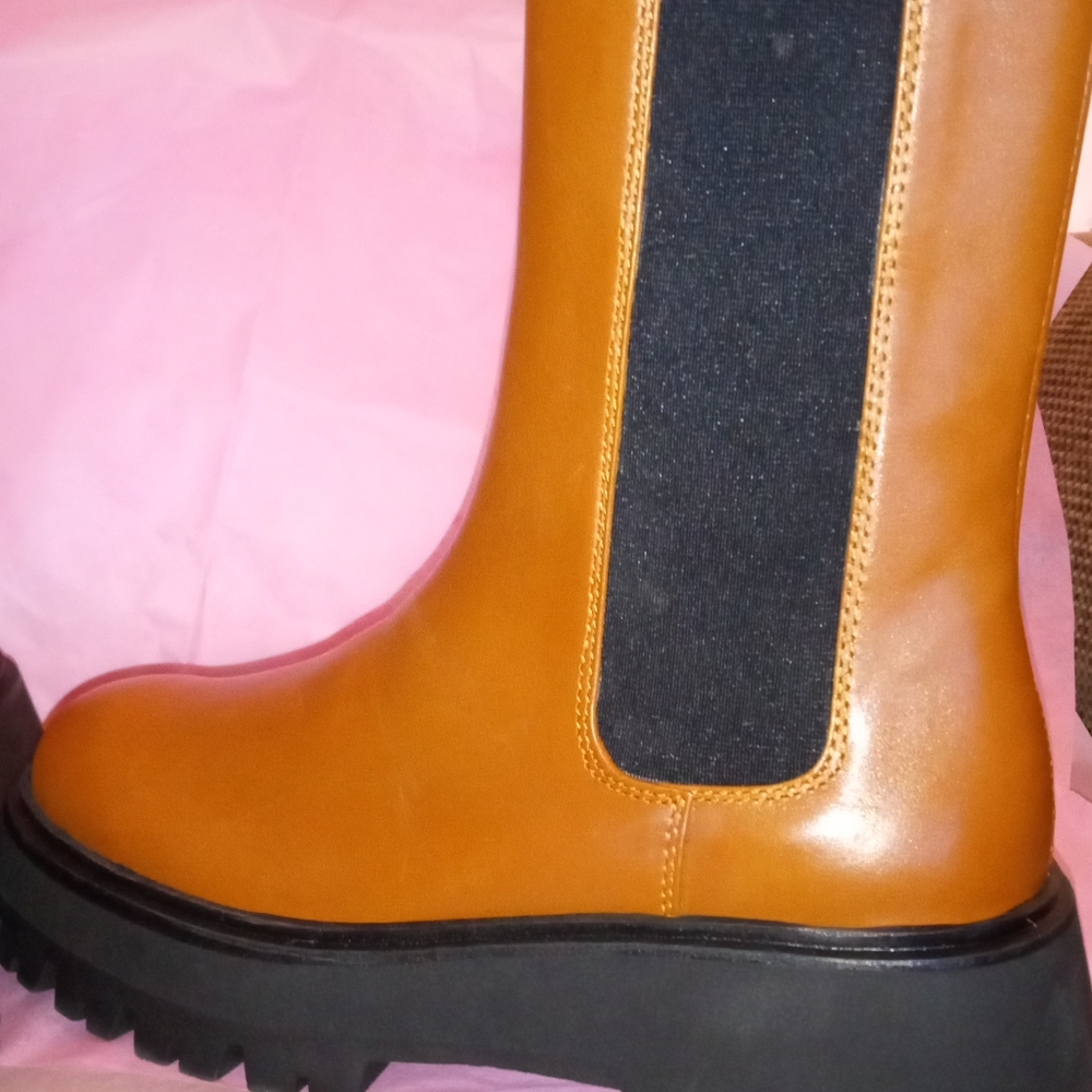 Zara Brown Leather Boot